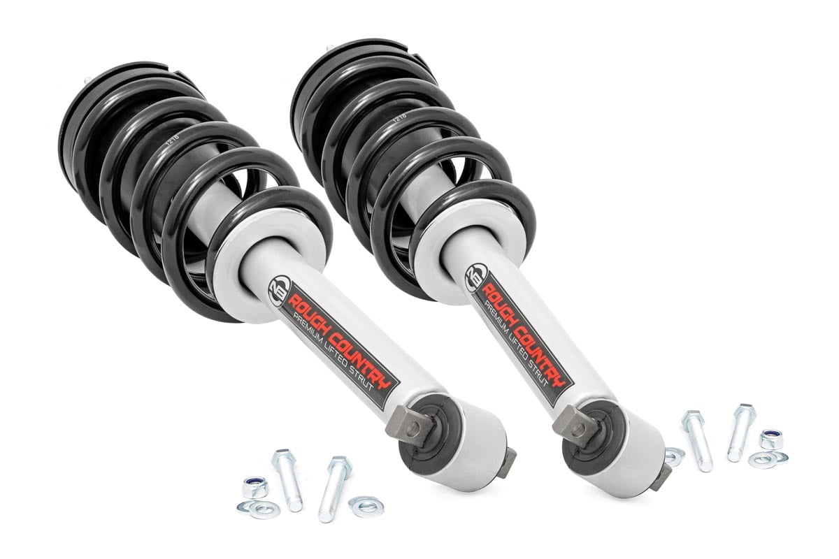 Rough Country Loaded Strut Pair | 5 Inch | Chevy/GMC 1500 Truck & SUV (07-14)
