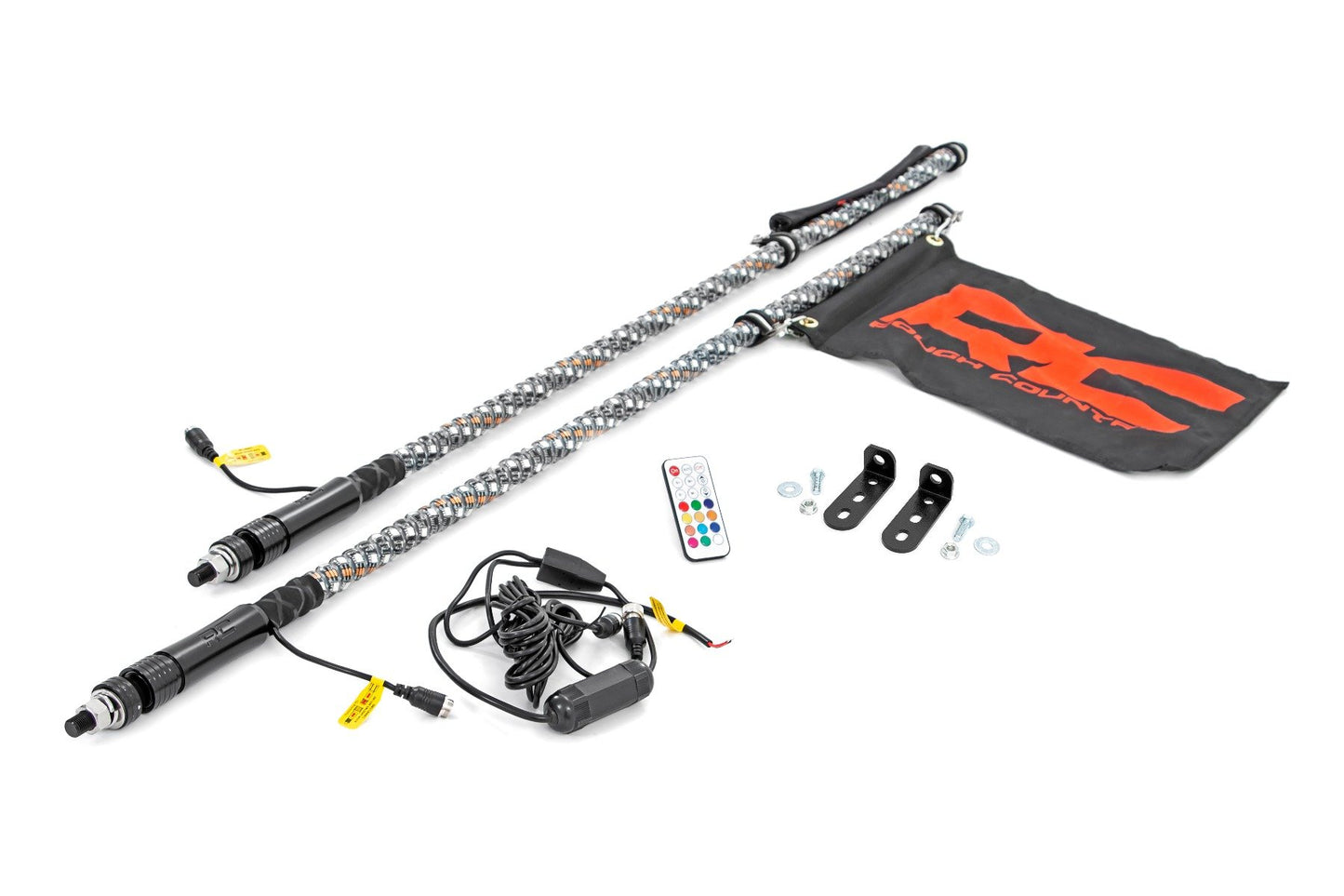 Rough Country LED Whip Light Kit | Bed Mount | Polaris Ranger RZR 170/RZR 170