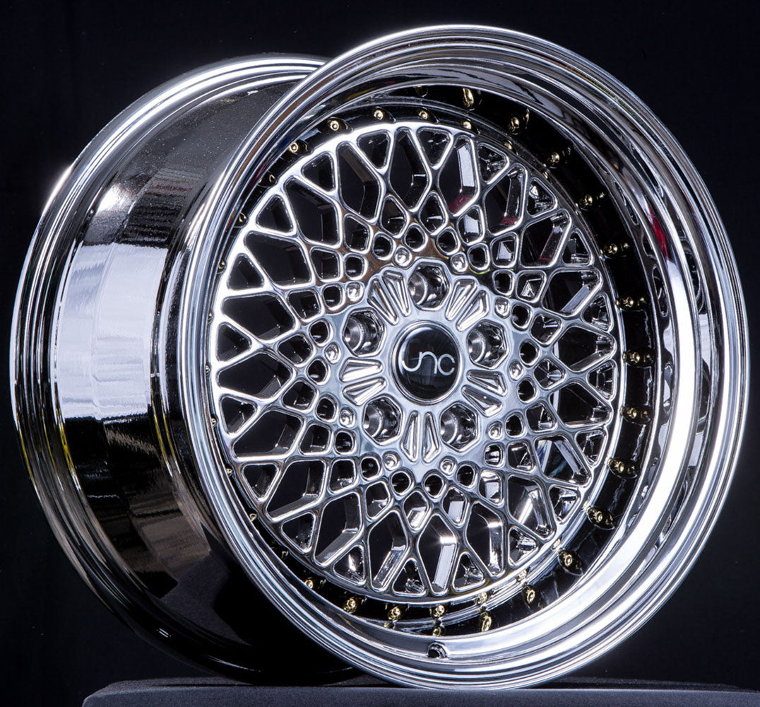 JNC045 Platinum with Gold Rivets