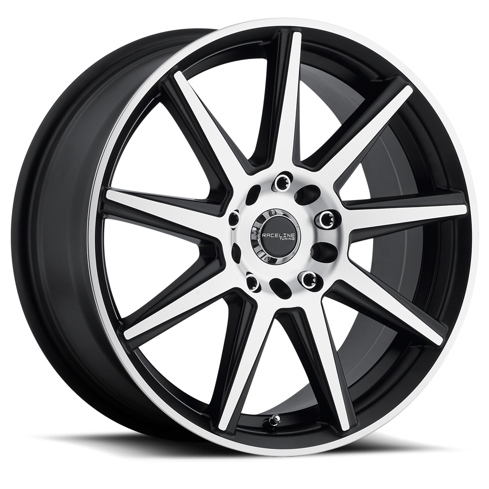 Raceline 144 Storm wheel Black Machined Face