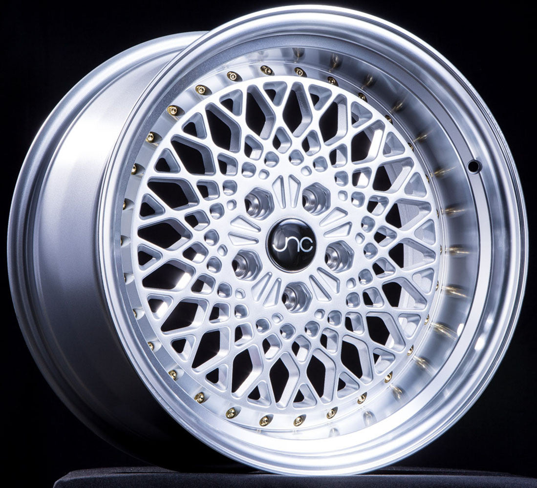 JNC045 Silver Machined Lip with Gold Rivets