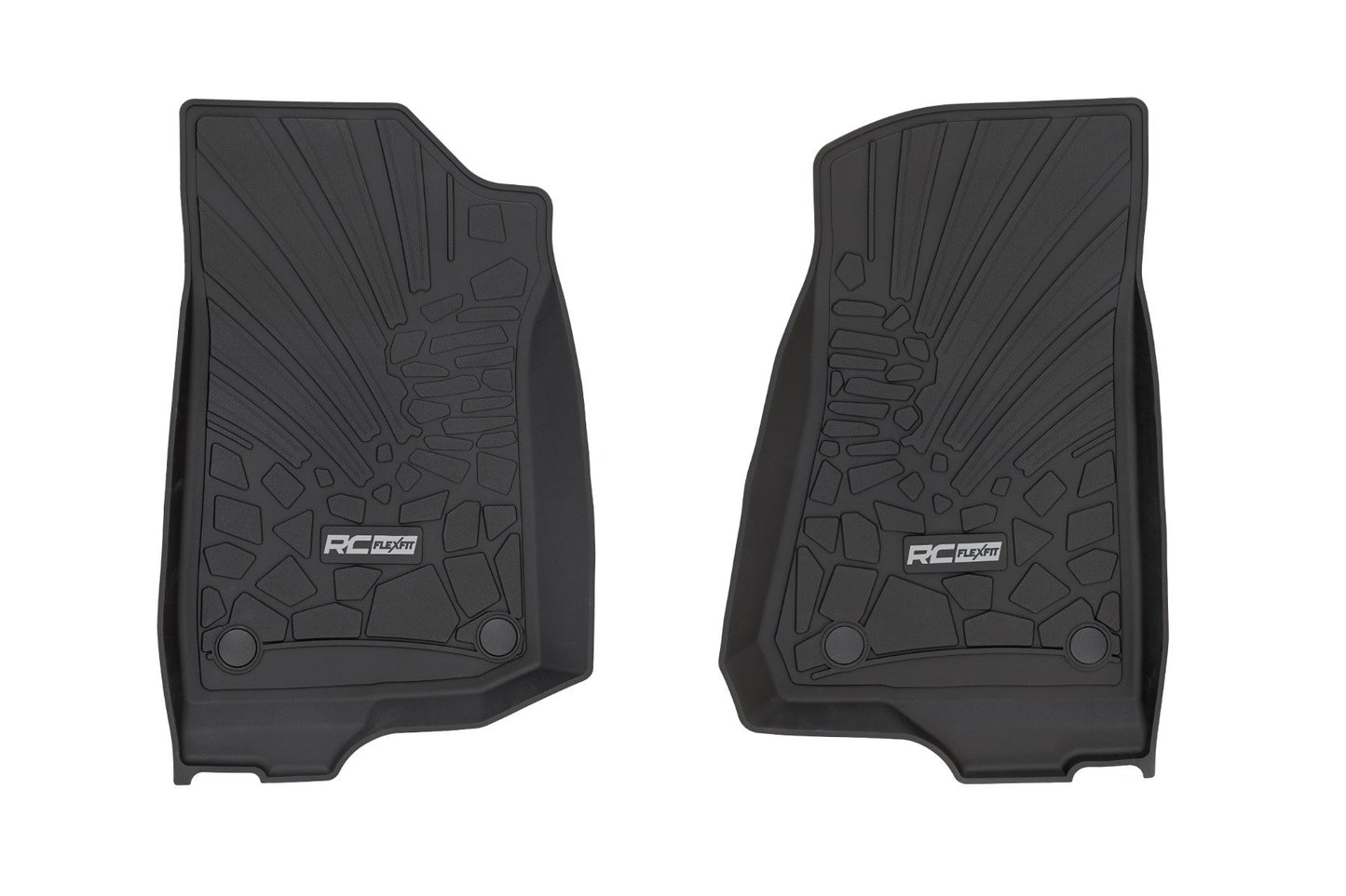 Rough Country Flex Fit Floor Mats | FR | 2 Door | Jeep Wrangler JL 4WD (2018-2026)