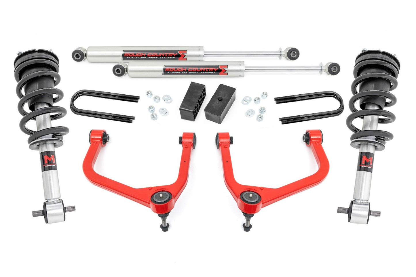 Rough Country 3.5 Inch Lift Kit | Mono Leaf Rear | M1 Struts/M1 | GMC Sierra 1500 (19-24)