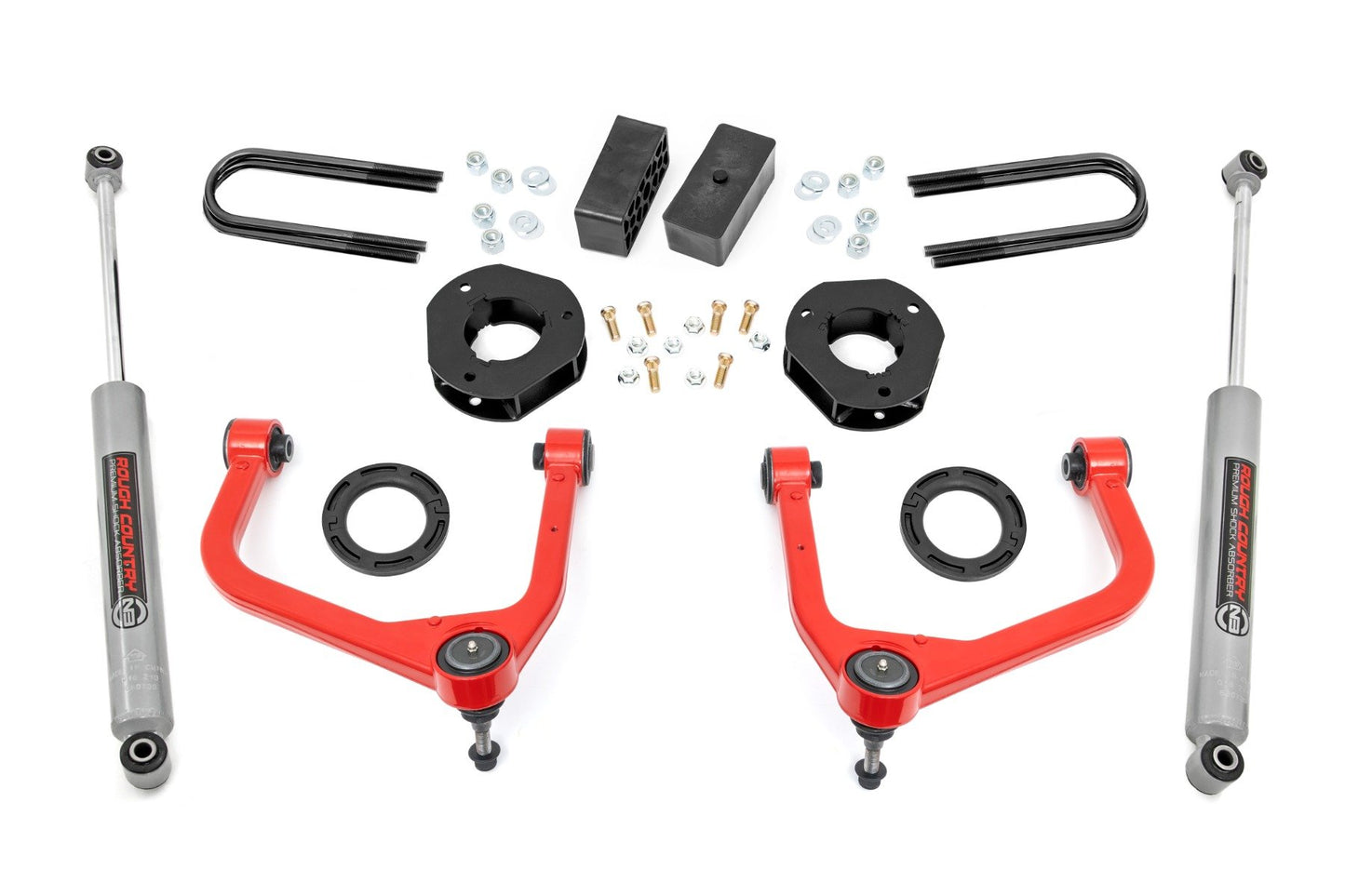 Rough Country 3.5 Inch Lift Kit | Mono Leaf Rear | GMC Sierra 1500 2WD/4WD (2019-2024)