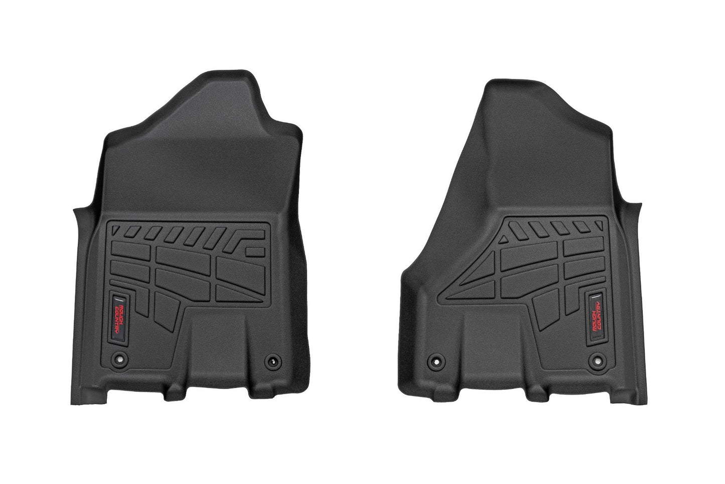 Rough Country Sure-Fit Floor Mats | Front Bucket | Crew | Ram 2500/3500 2WD/4WD (2019-2026)