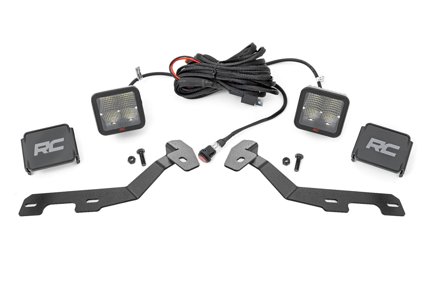 Rough Country LED Light Kit | Ditch Mount | 2" Spectrum Pair | Spot | Ram 1500 (19-26)