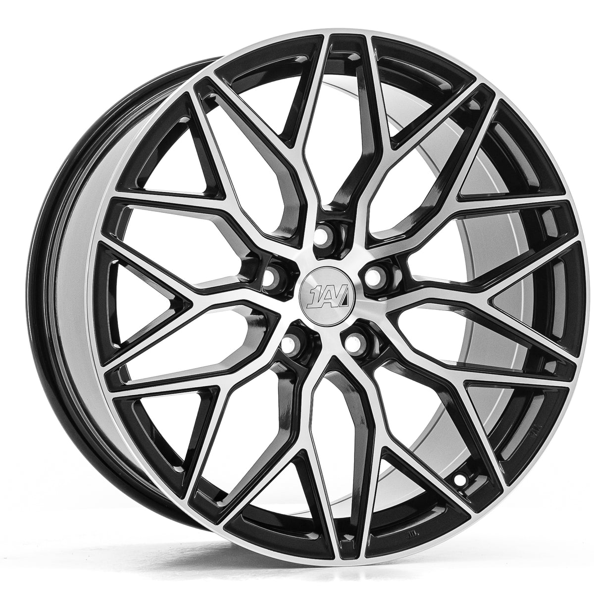 1AV ZX12 Custom Wheel Black and Polished Face
