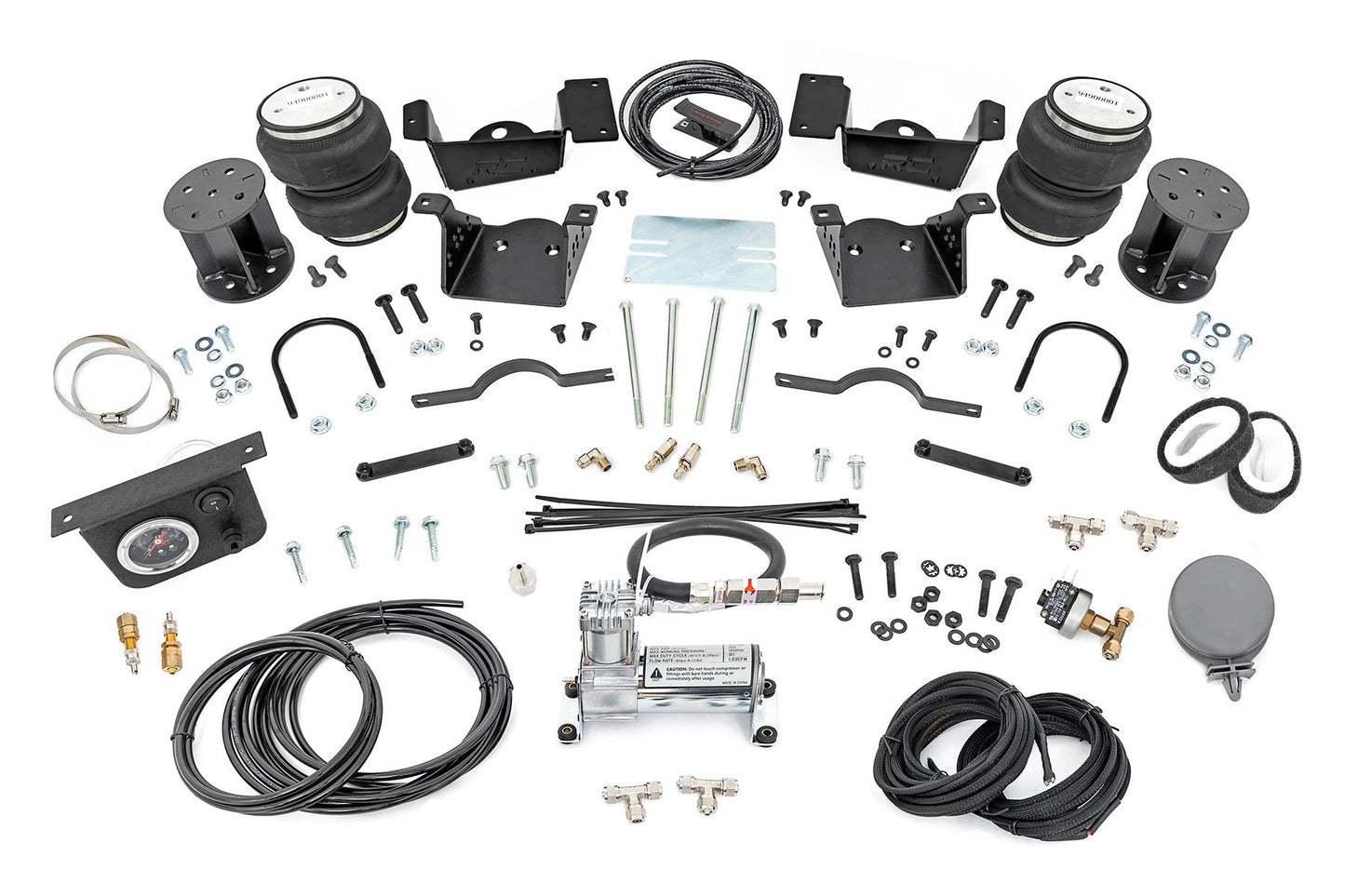 Rough Country Air Spring Kit w/compressor | 3-5 Inch Lift Kit | Chevy/GMC 2500HD/3500HD (20-26)