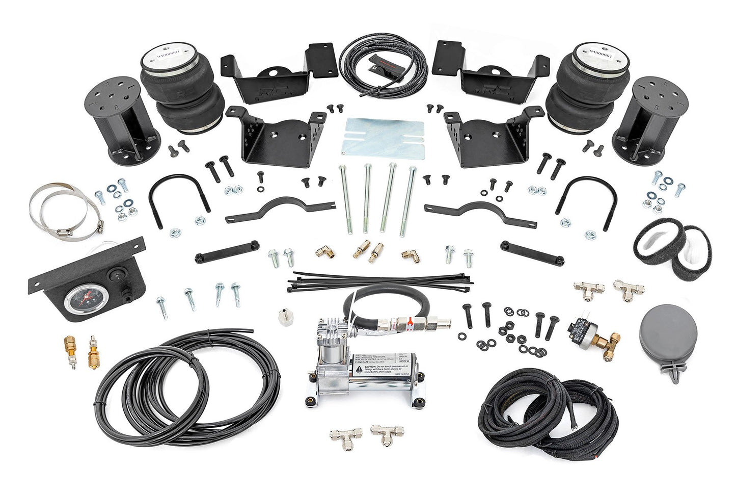Rough Country Air Spring Kit w/compressor | 7 Inch Lift Kit | Chevy/GMC 2500HD/3500HD (20-26)