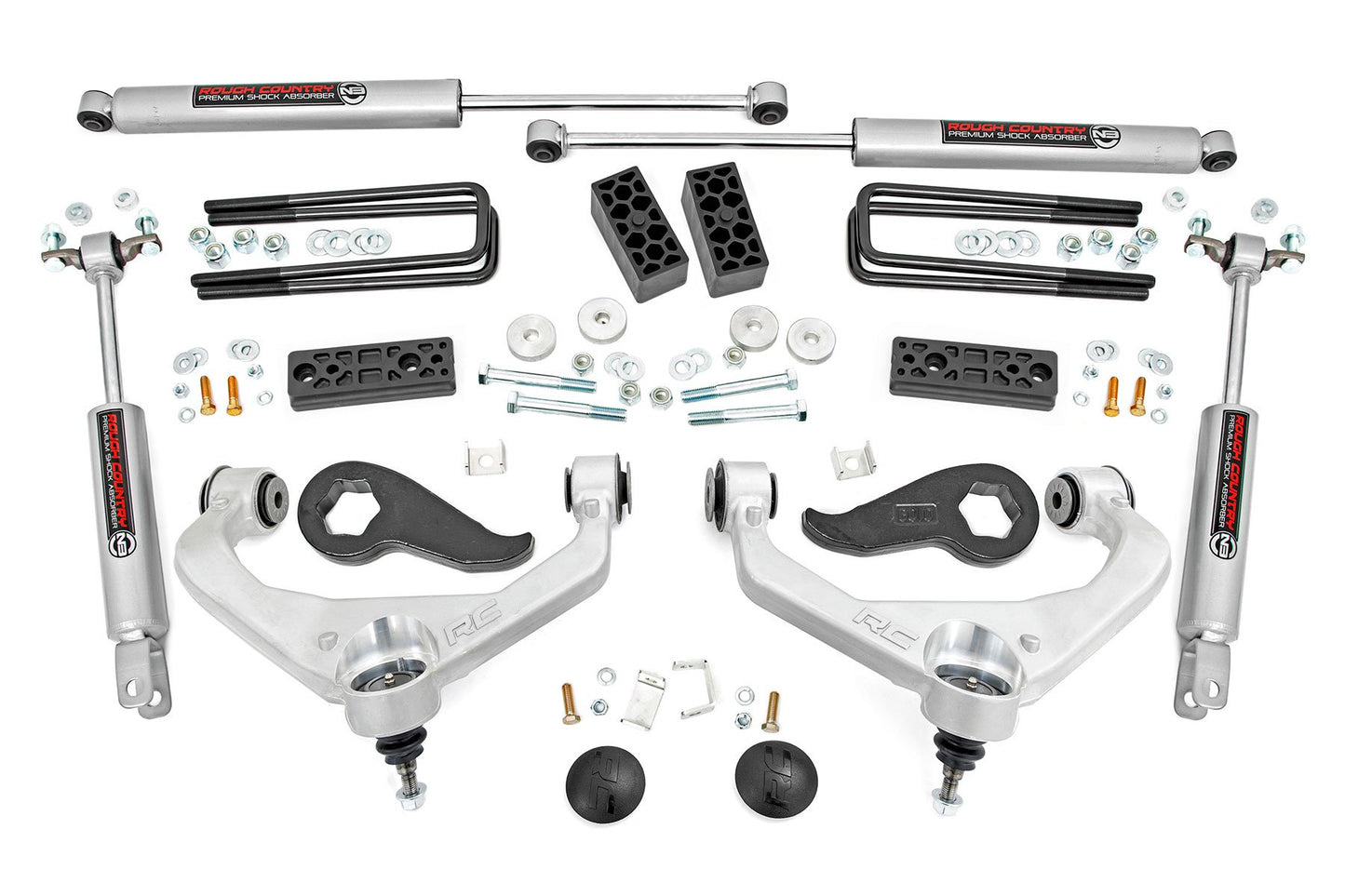 Rough Country 3 Inch Lift Kit | Chevy/GMC Sierra 3500 HD/Silverado 3500 HD 2WD/4WD (20-26)
