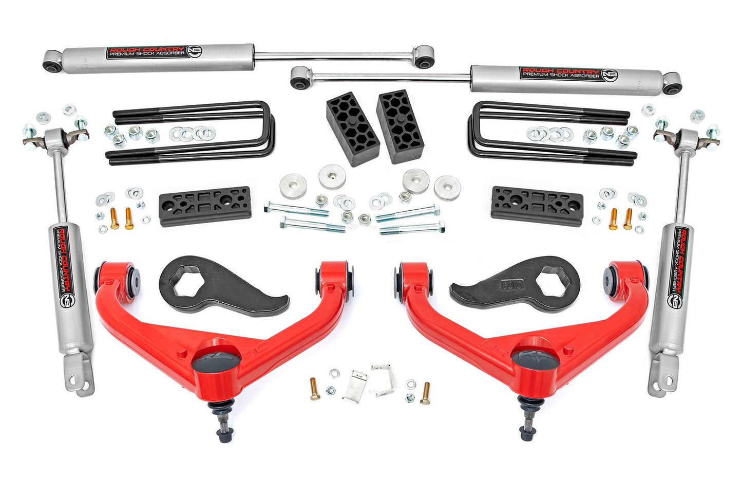 Rough Country 3 Inch Lift Kit | Chevy/GMC Sierra 3500 HD/Silverado 3500 HD 2WD/4WD (20-26)