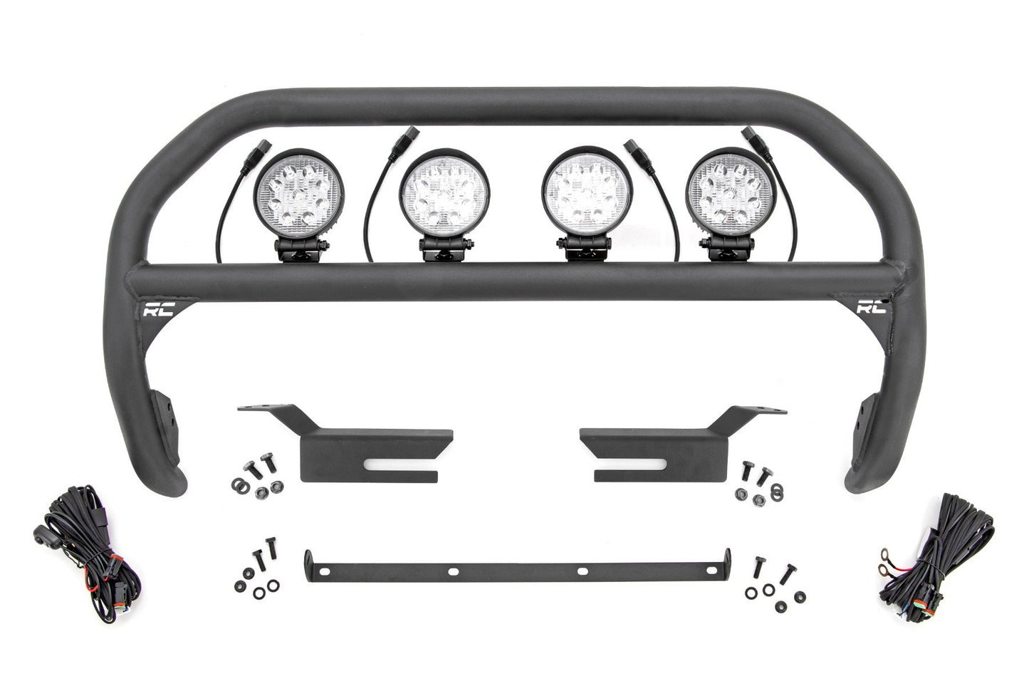 Rough Country Nudge Bar | 4 Inch Round Led (x4) | Ford Bronco 4WD (2021-2025)