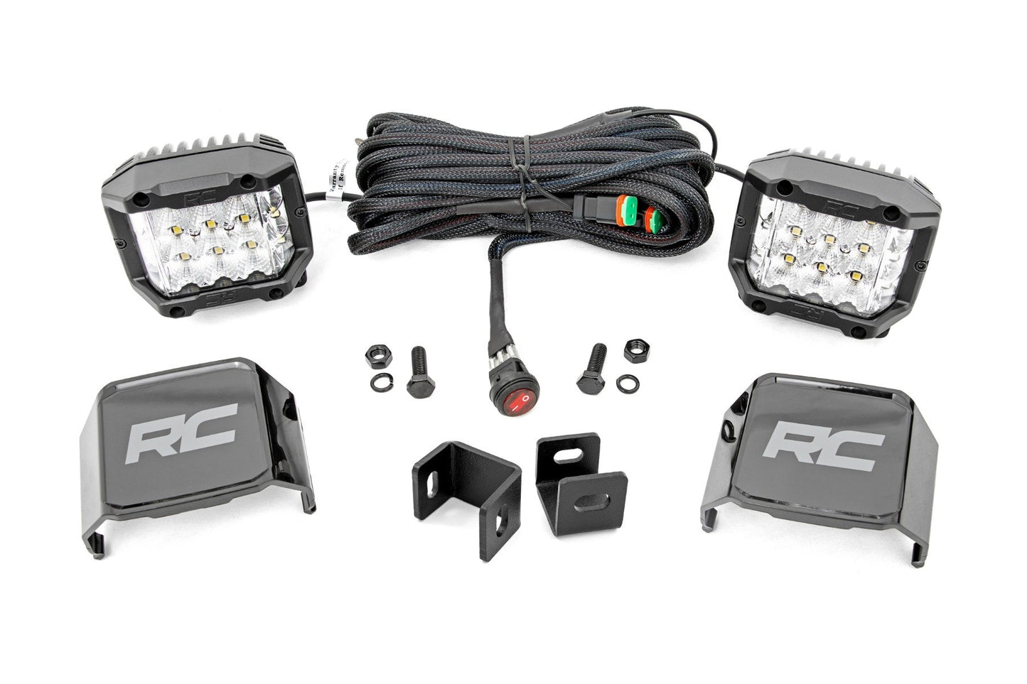 Rough Country LED Light Kit | Ditch Mount | 3" OSRAM | Wide | Toyota Tundra 2WD/4WD (22-26)