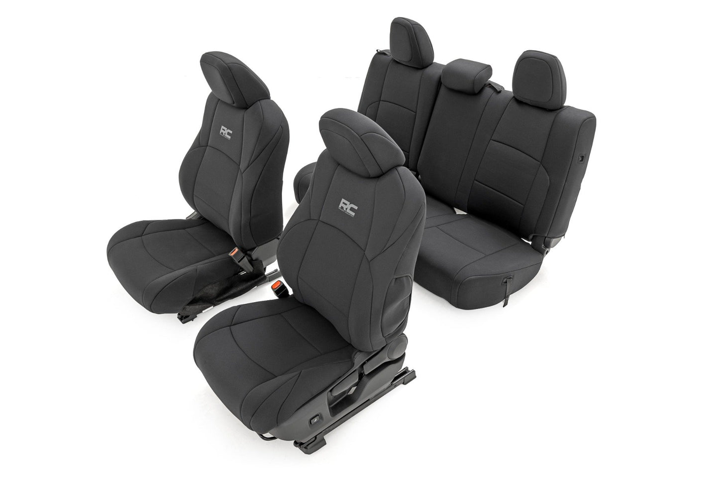 Rough Country Seat Covers | FR & RR | Double Cab | Toyota Tacoma 2WD/4WD (2024-2026)