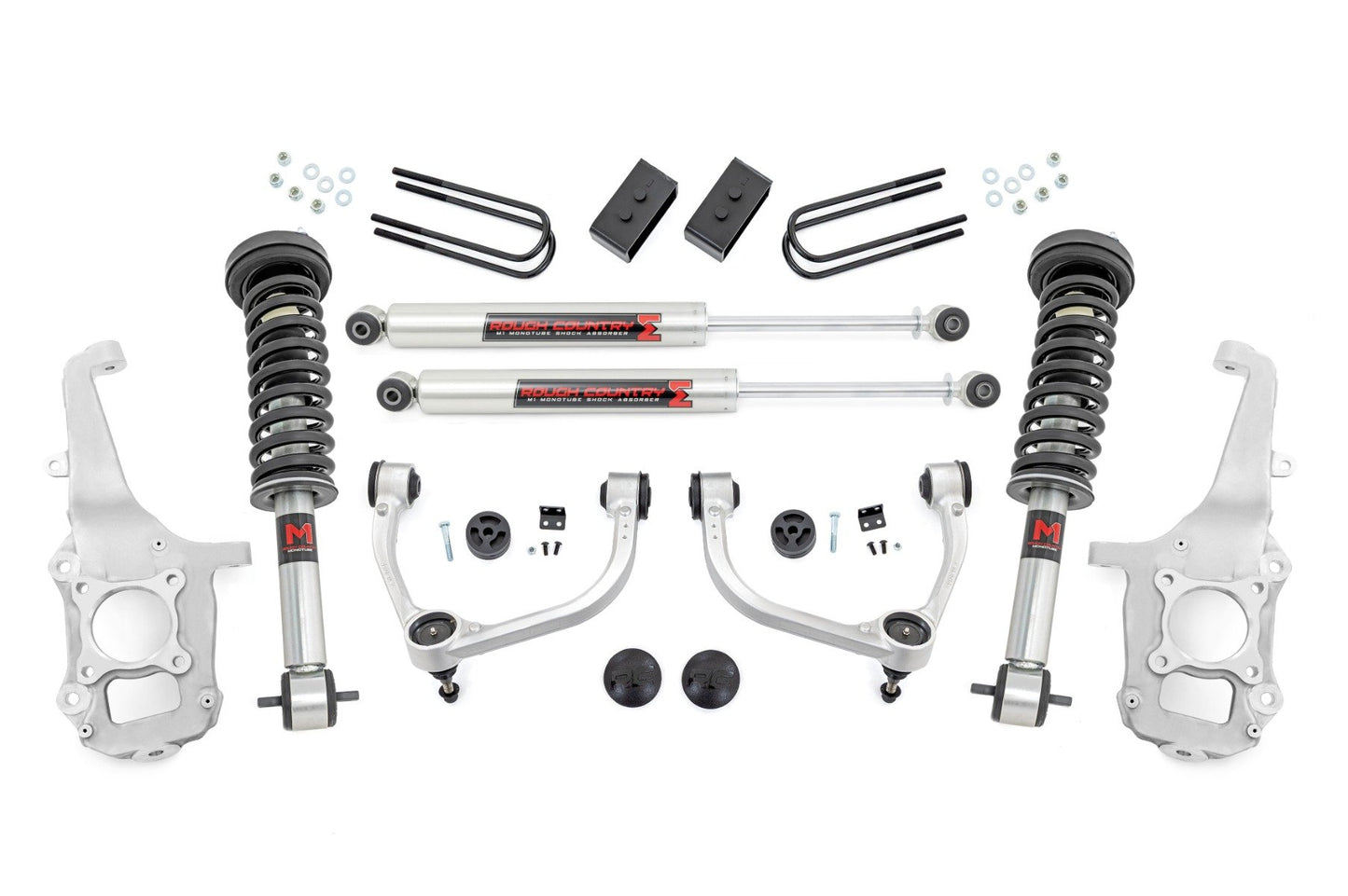 Rough Country 4 inch Lift Kit | Forged UCA | M1/M1 | No Cut | Ford F-150 4WD (2021-2025)