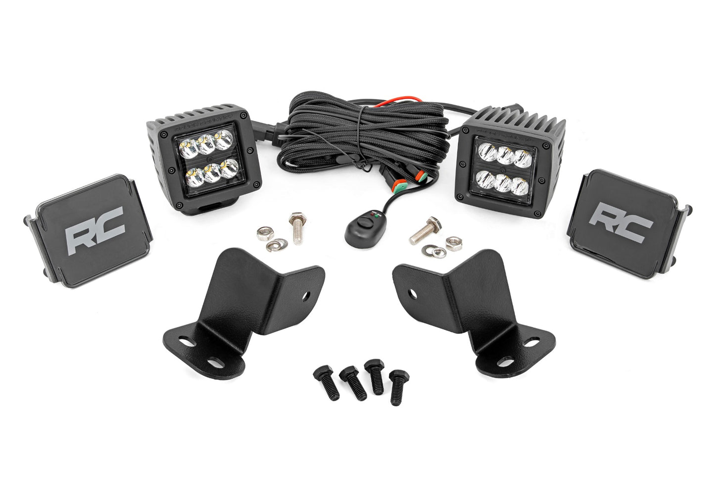 Rough Country LED Light Kit | Rear Mount | 2" Black Pair | Segway 570 F
