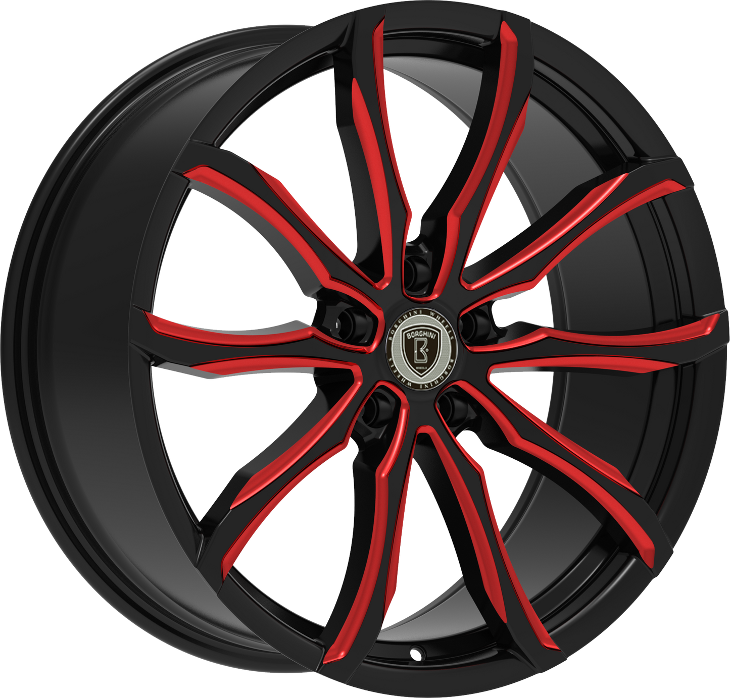 BORGHINI 32 BLACK RED MILLED