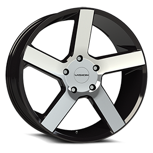 VISION SWITCHBACK CUSTOM WHEEL Gloss Black Machined Face
