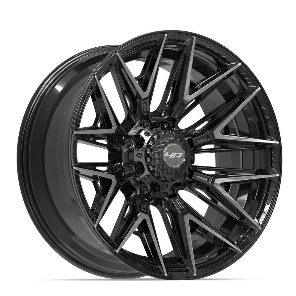 4PLAY 4P40 Wheel Gloss Black Brushed with Tinted Clear