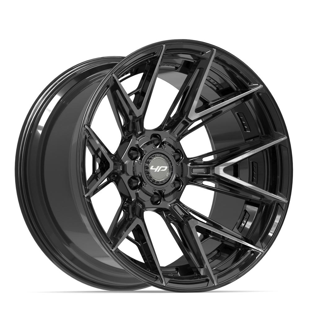 4PLAY 4P40 Wheel Gloss Black Brushed with Tinted Clear
