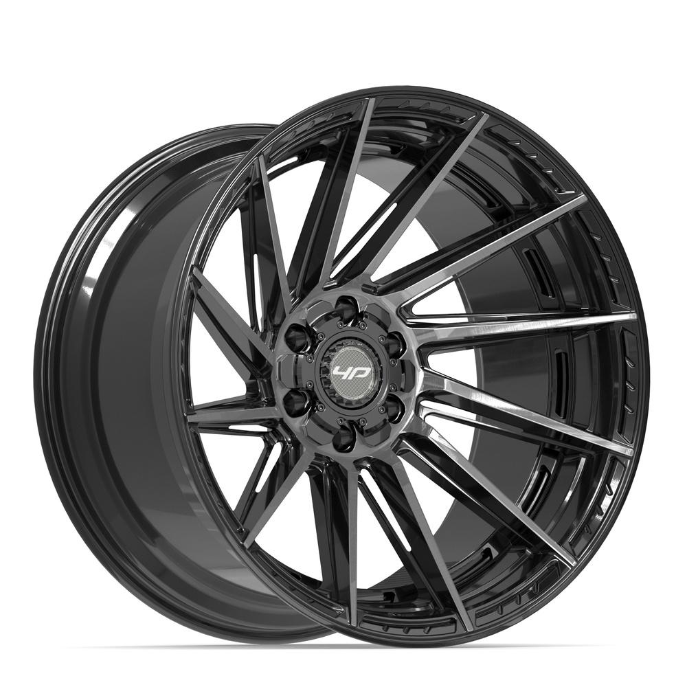 4PLAY 4P42 Wheel Gloss Black Brushed with Tinted Clear