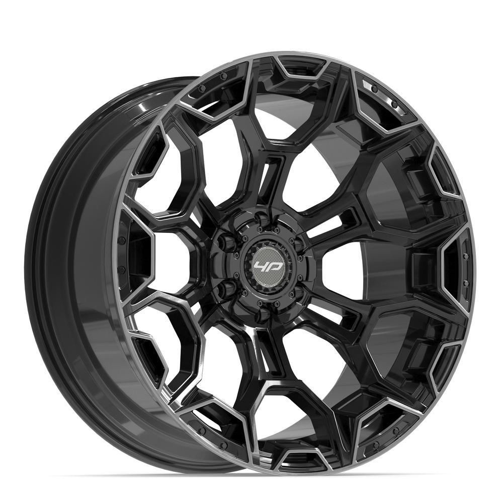 4PLAY 4P43 Wheel Gloss Black Brushed with Tinted Clear