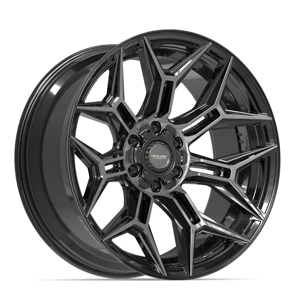 4PLAY 4P44 Wheel Gloss Black Brushed with Tinted Clear