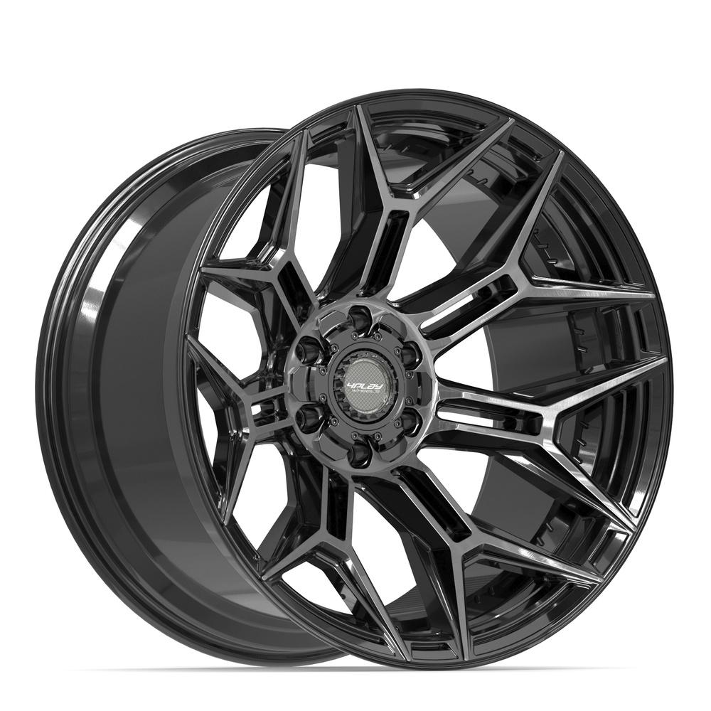 4PLAY 4P44 Wheel Gloss Black Brushed with Tinted Clear