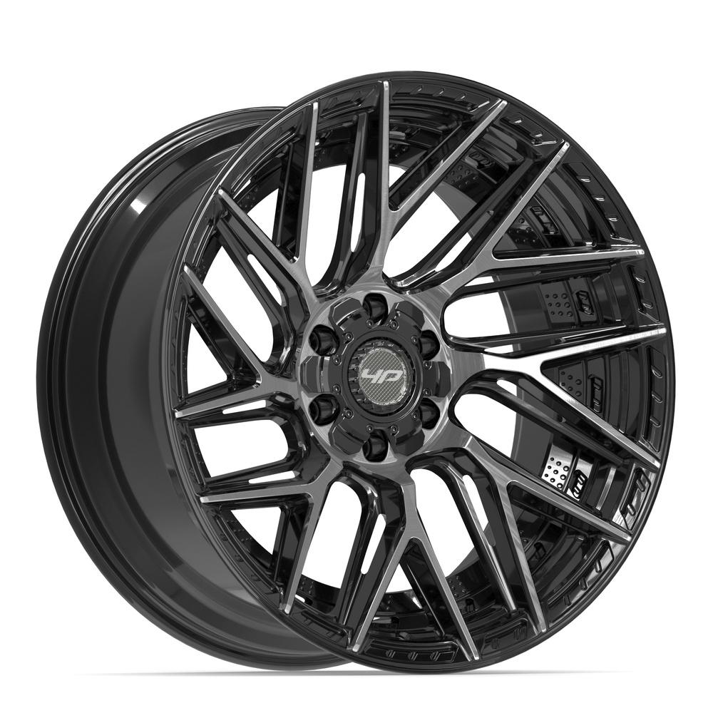 4PLAY 4P45 Wheel Gloss Black Brushed with Tinted Clear