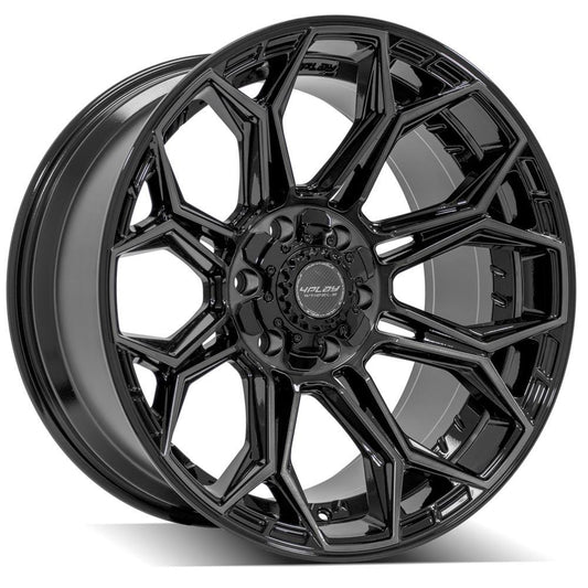 4PLAY 4P83 20x10 6X139.7, 6X135 -18 GLOSS BLACK W/ BRUSHED FACE & TINTED CLEAR
