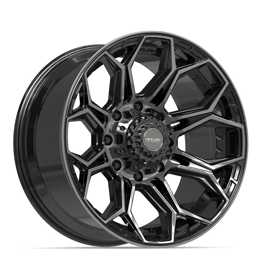 4PLAY 4P83 Wheel Gloss Black Brushed with Tinted Clear