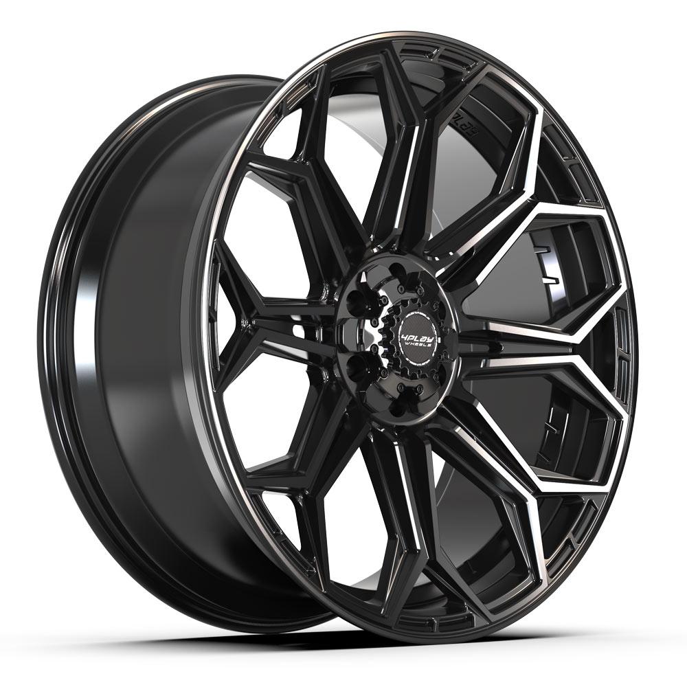 4PLAY 4P83 24x10 6X139.7, 6X135 18 GLOSS BLACK