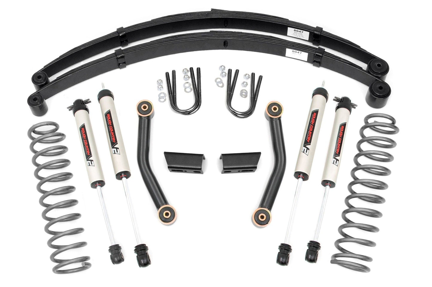 Rough Country 3 Inch Lift Kit | Series II | RR Springs | V2 | Jeep Cherokee XJ (84-01)