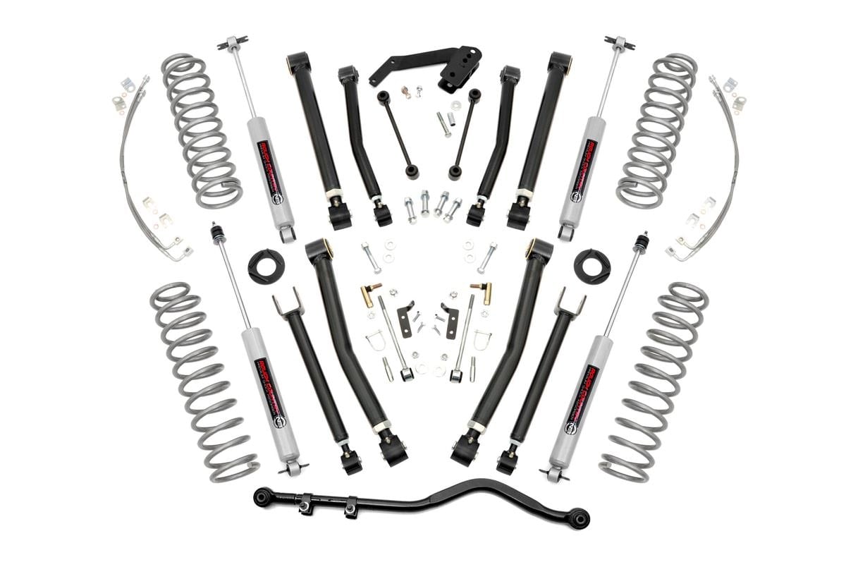 Rough Country 4 Inch Lift Kit | X-Series | Jeep Wrangler Unlimited 2WD/4WD (2007-2018)