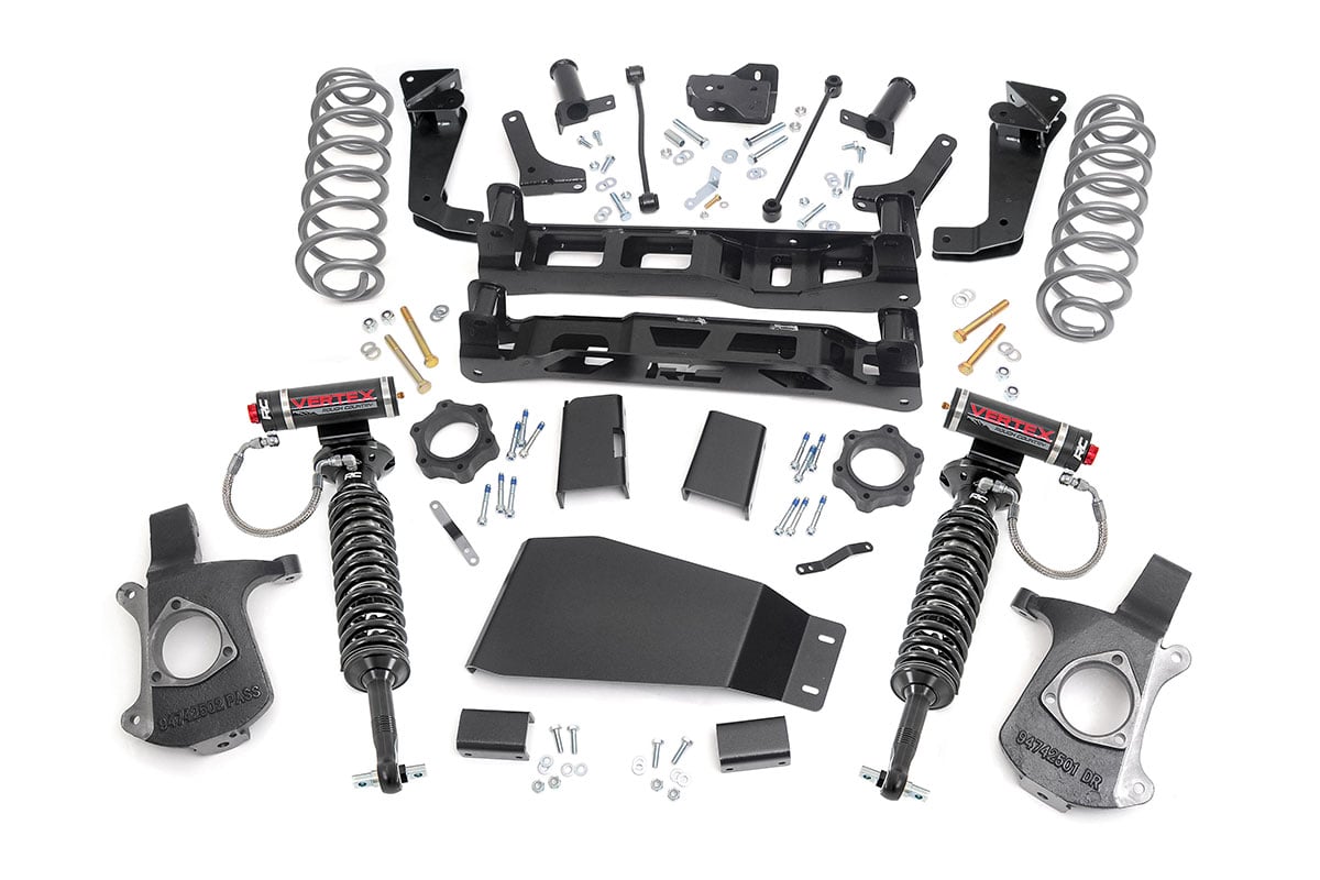 Rough Country 7 Inch Lift Kit | Vertex Coilovers | Chevy/GMC SUV 1500 2WD/4WD (2007-2014)