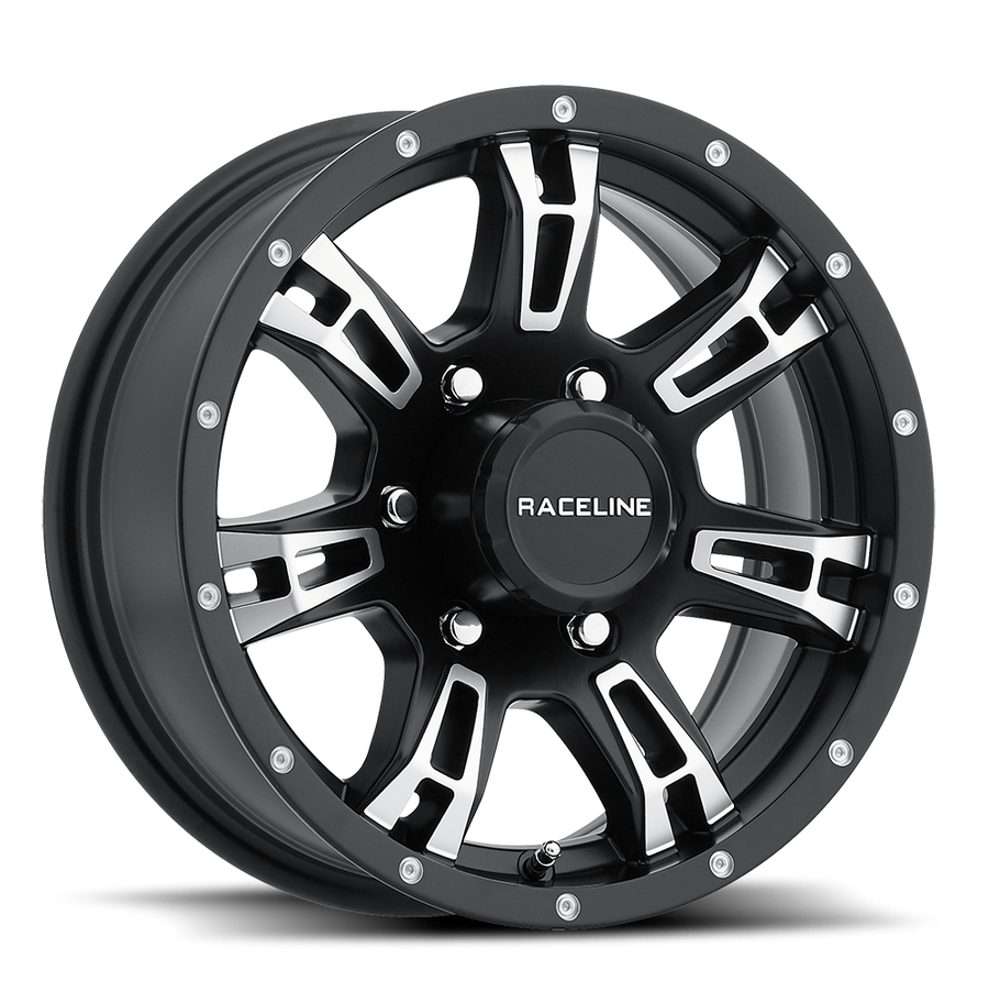 Raceline 840 Arsenal wheel Satin Black Machined Face