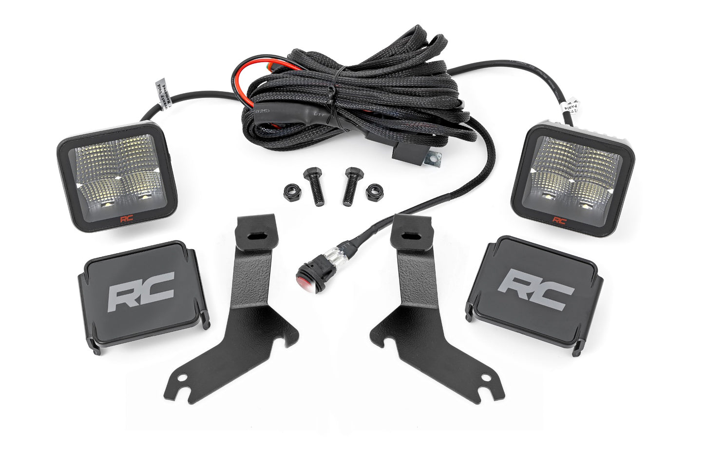 Rough Country LED Light Kit | Ditch Mount | 2" Spectrum Pair | Spot | Chevy Silverado 1500 (99-06)/Tahoe (00-06)