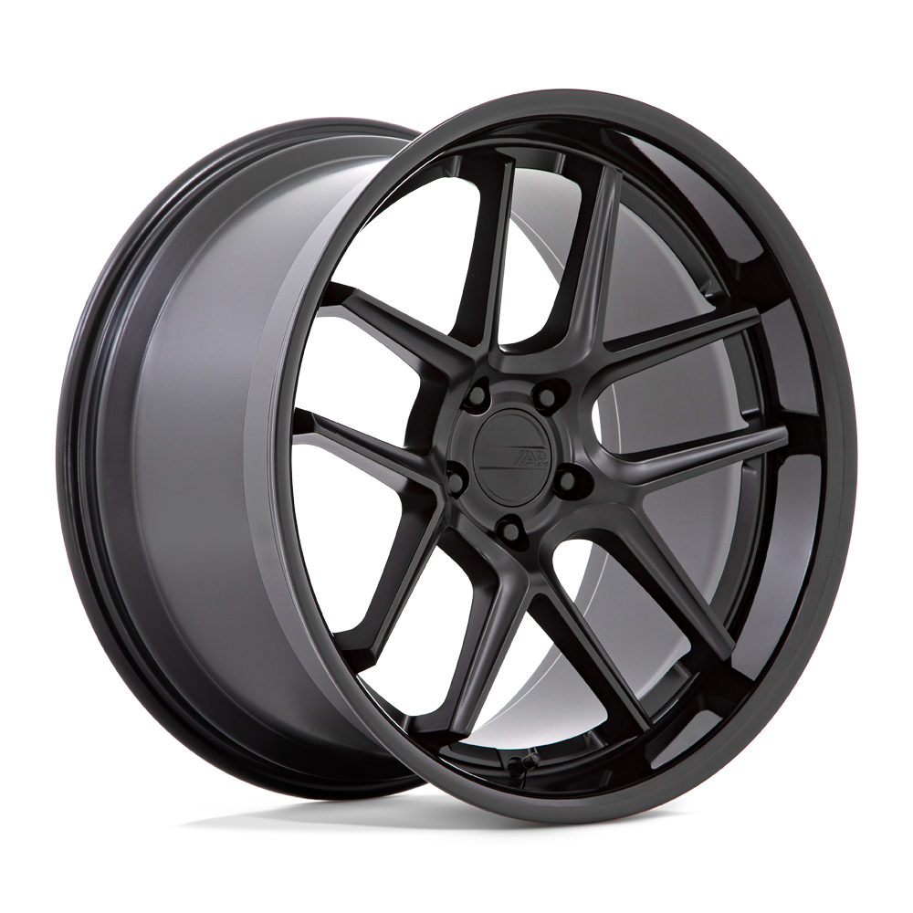 American Racing AR942 BISHOP MATTE BLACK WITH GLOSS BLACK LIP