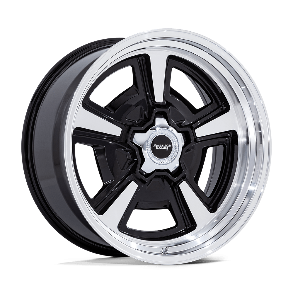 American Racing Vintage VN517 MARAUDER GLOSS BLACK MACHINED W/ DIAMOND CUT LIP