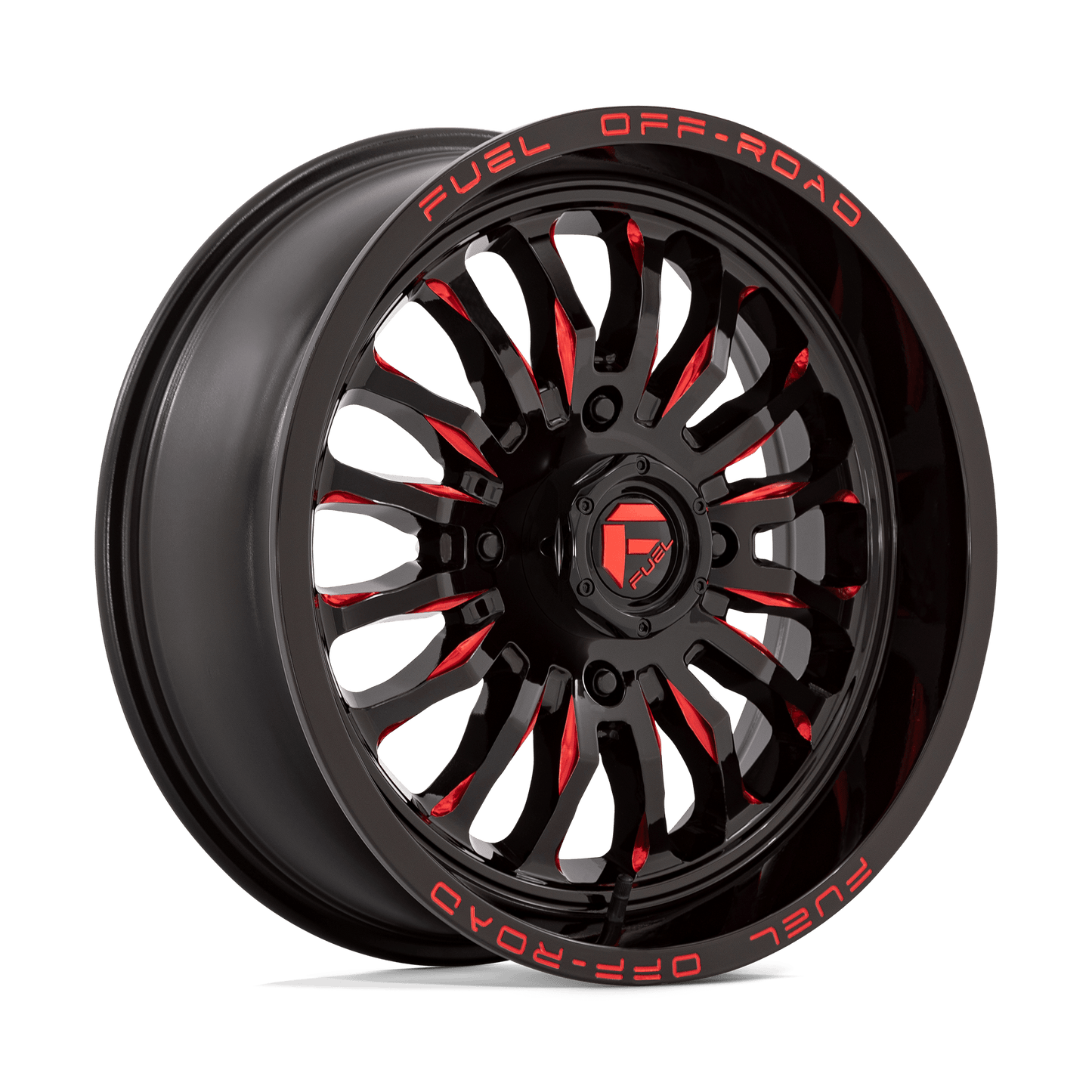 Fuel UTV D822 ARC UTV GLOSS BLACK MILLED RED