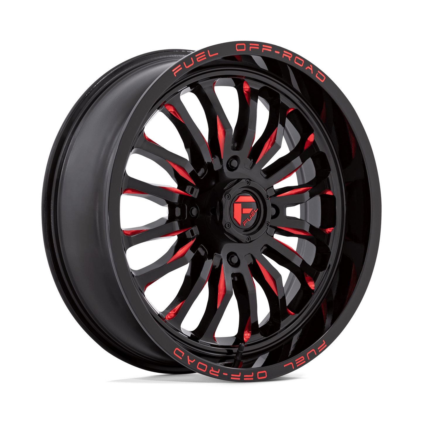 Fuel UTV D822 ARC UTV GLOSS BLACK MILLED RED
