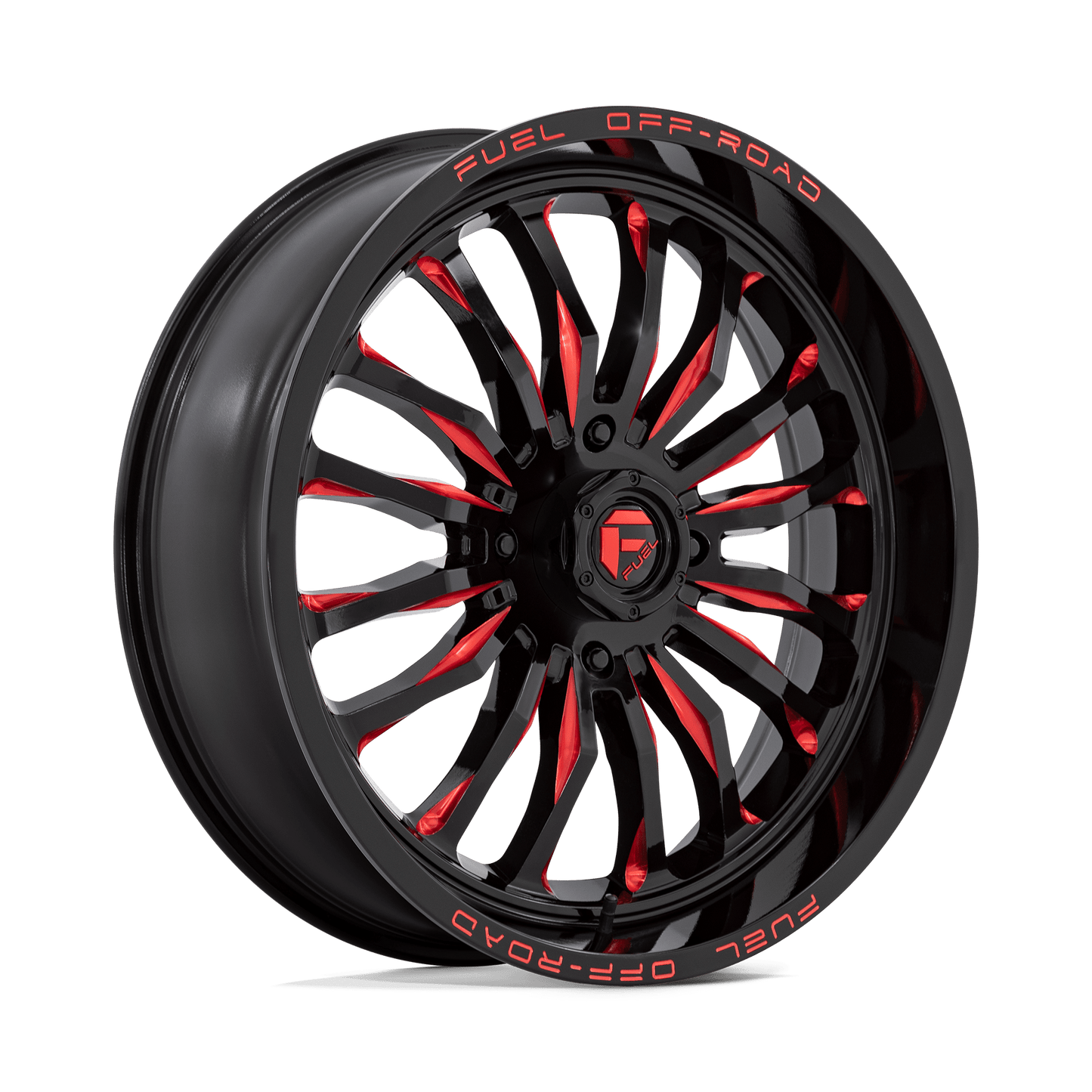 Fuel UTV D822 ARC UTV GLOSS BLACK MILLED RED