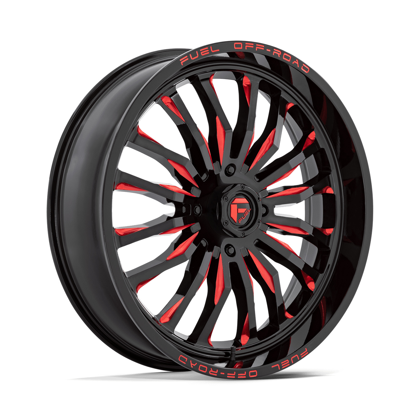 Fuel UTV D822 ARC UTV GLOSS BLACK MILLED RED