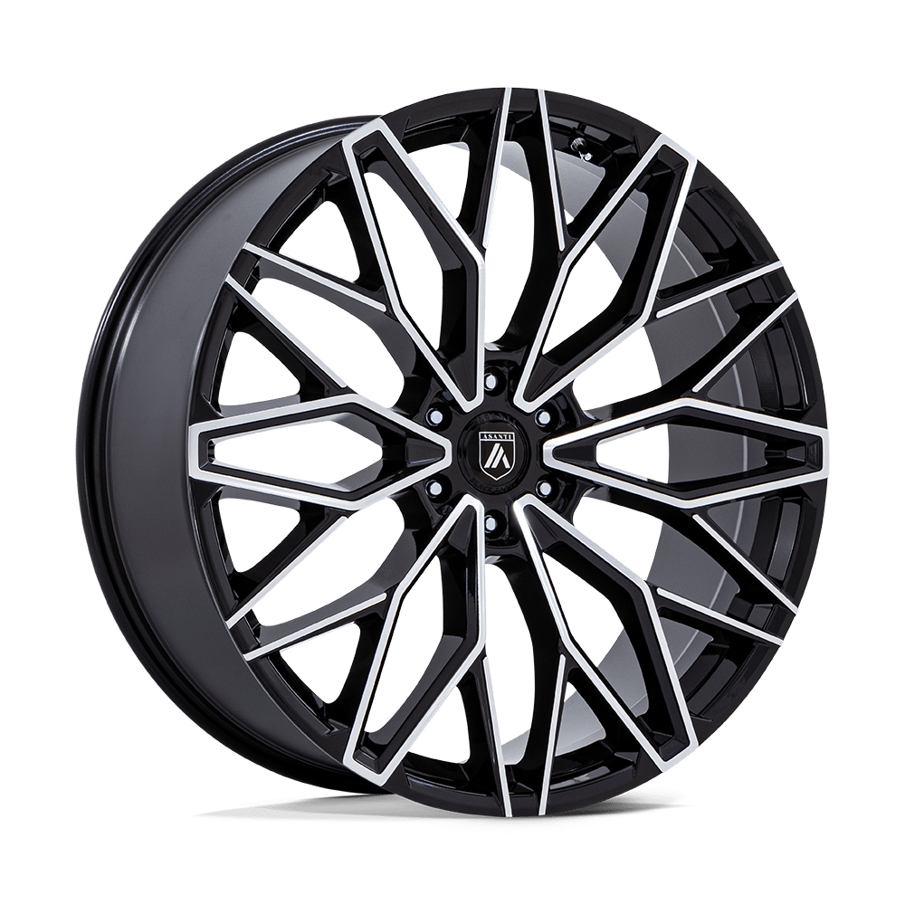 Asanti Black AB050 MOGUL 6 GLOSS BLACK W/ MACHINED FACE