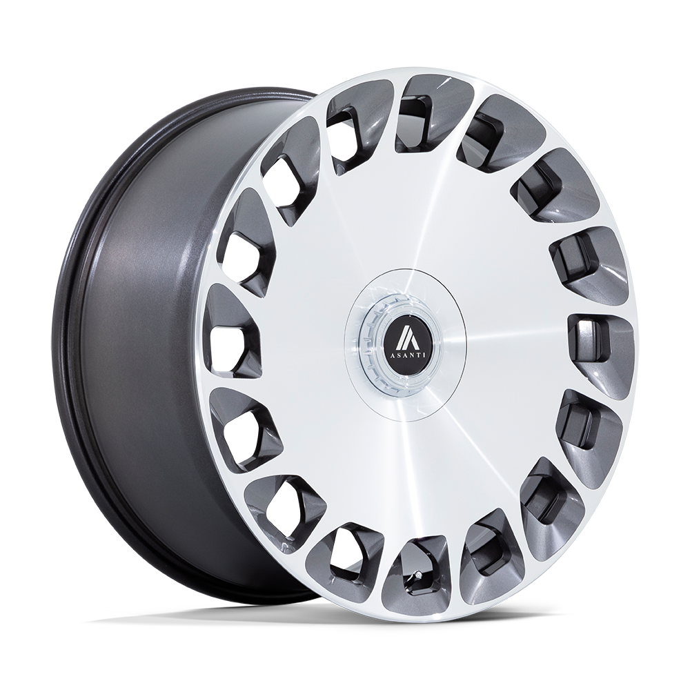 Asanti Black AB045 ARISTOCRAT GLOSS PLATINUM WITH BRIGHT MACHINED FACE