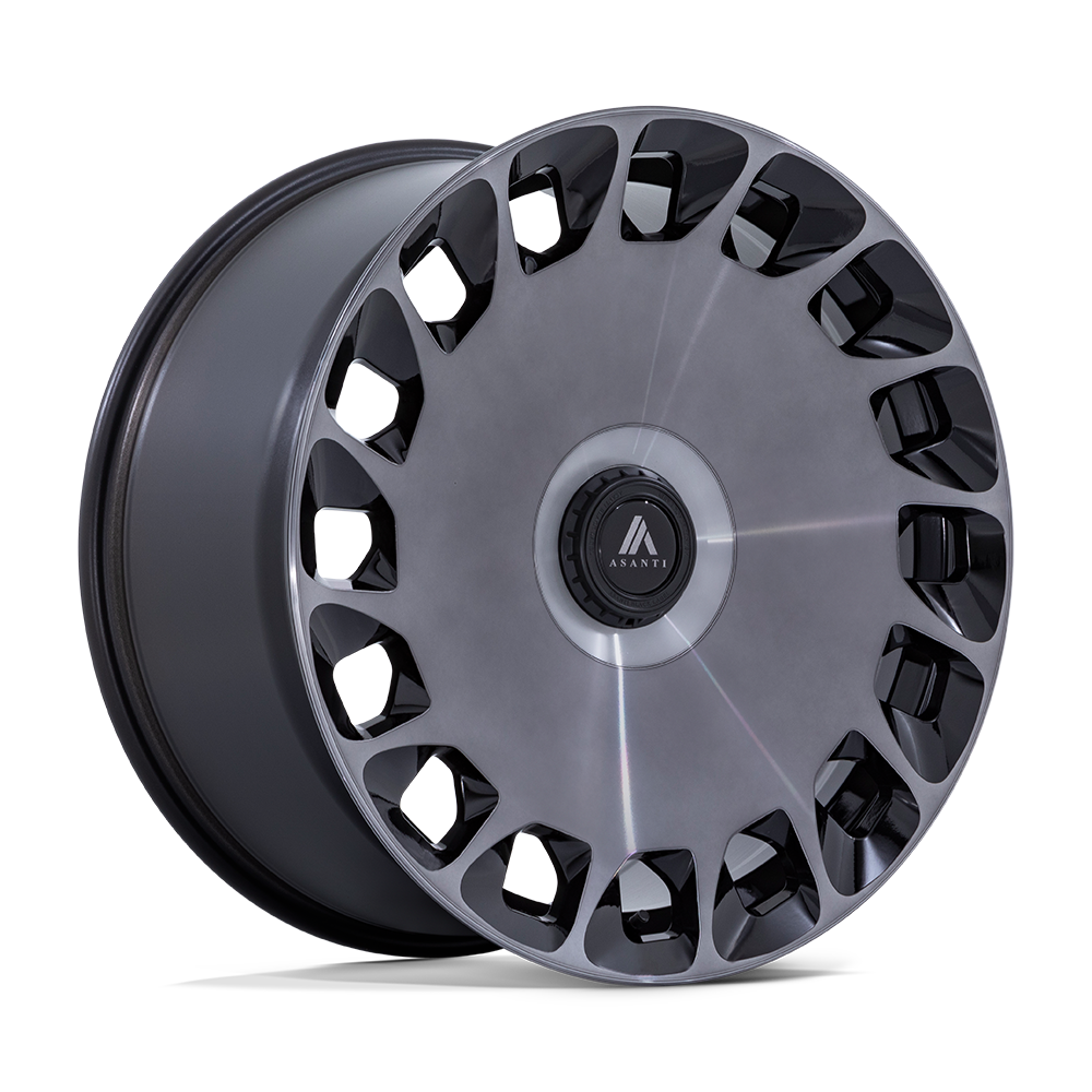 Asanti Black AB045 ARISTOCRAT GLOSS BLACK MACHINED FACE WITH DDT