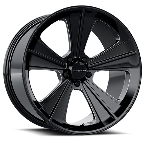 VISION MISSILE CUSTOM WHEEL Gloss Black Milled Spoke