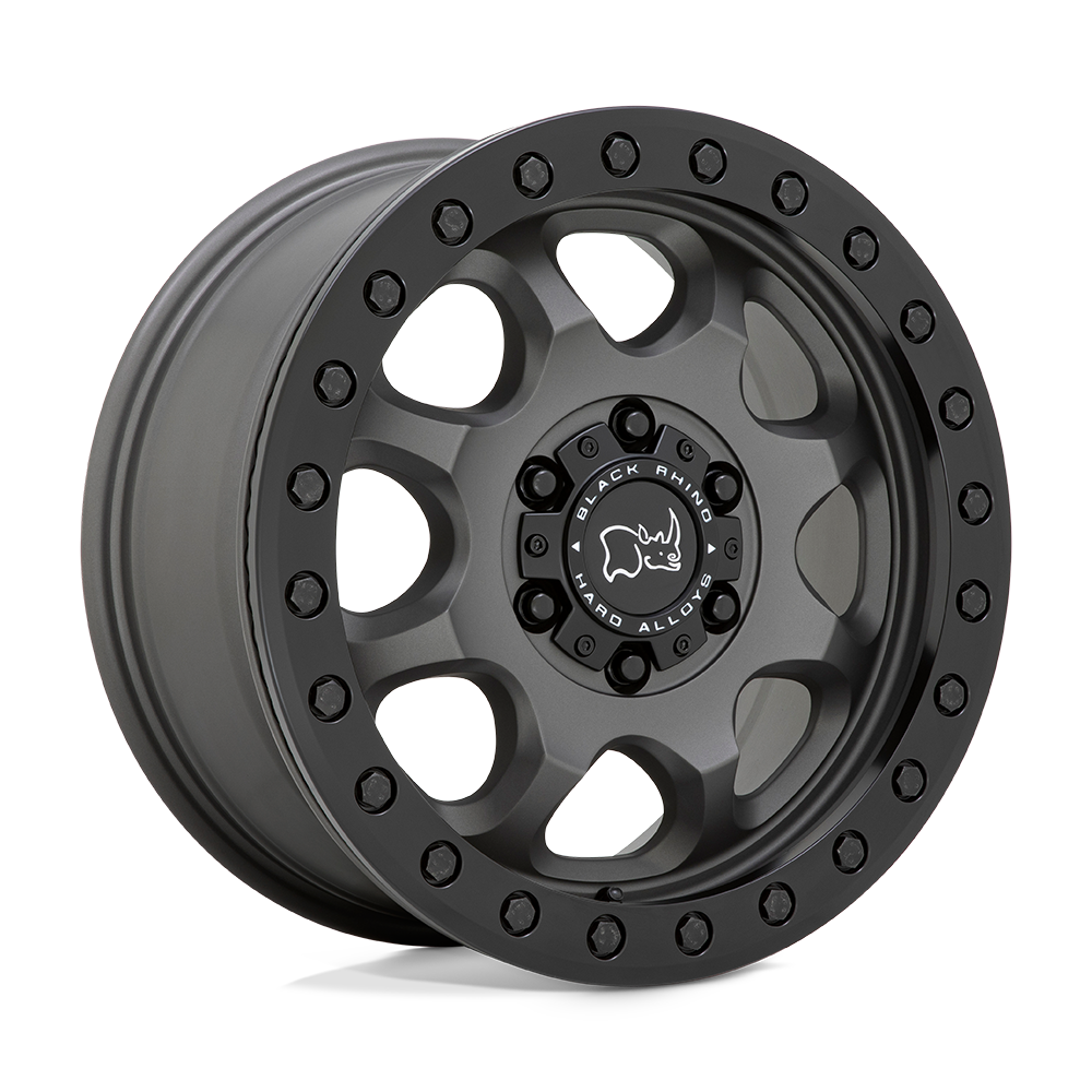Black Rhino Hard Alloys VENTURE BEADLOCK MATTE GUNMETAL WITH BLACK HARDWARE