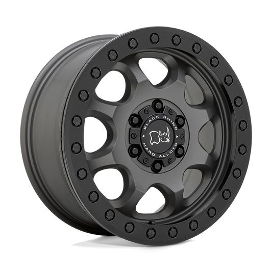 Black Rhino Hard Alloys VENTURE BEADLOCK MATTE GUNMETAL WITH BLACK HARDWARE