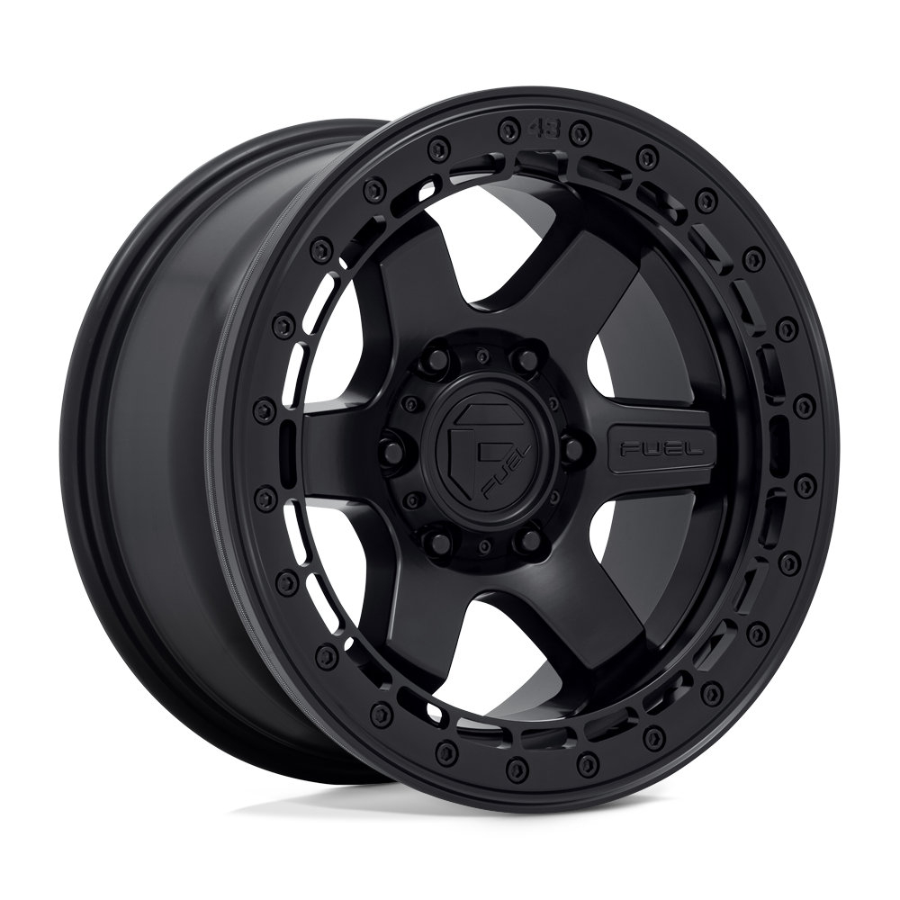 Fuel D122 BLOCK BEADLOCK MATTE BLACK WITH MATTE BLACK RING